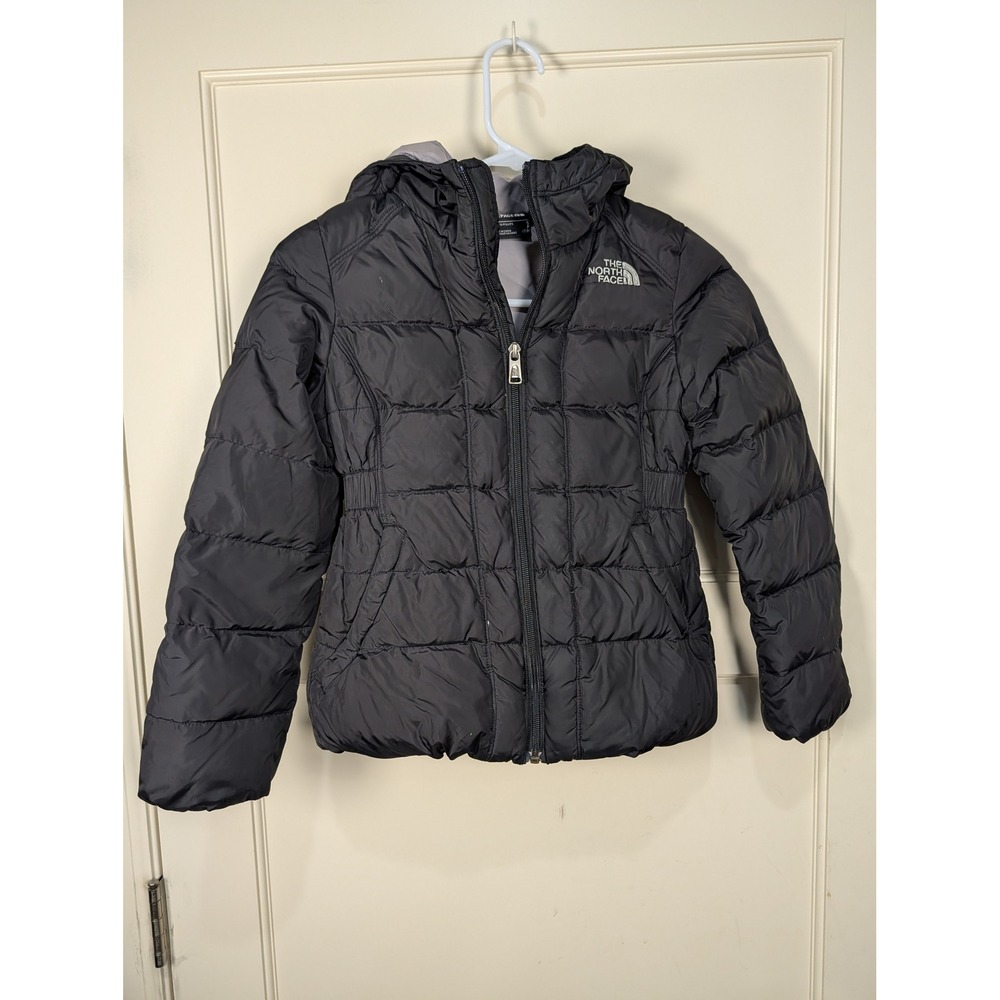 The North Face Girls Moondoggy 550 Down Puffer Jacket Black Size Small 7/8